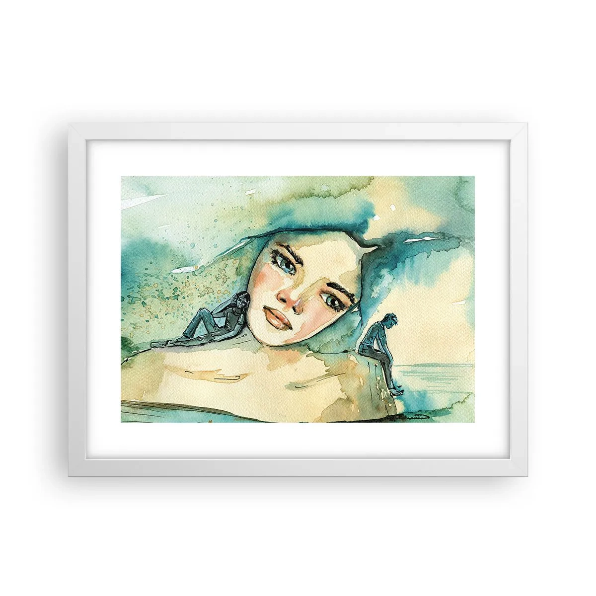 Poster in einem weißen Rahmen - Bin ich blau? - 40x30 cm