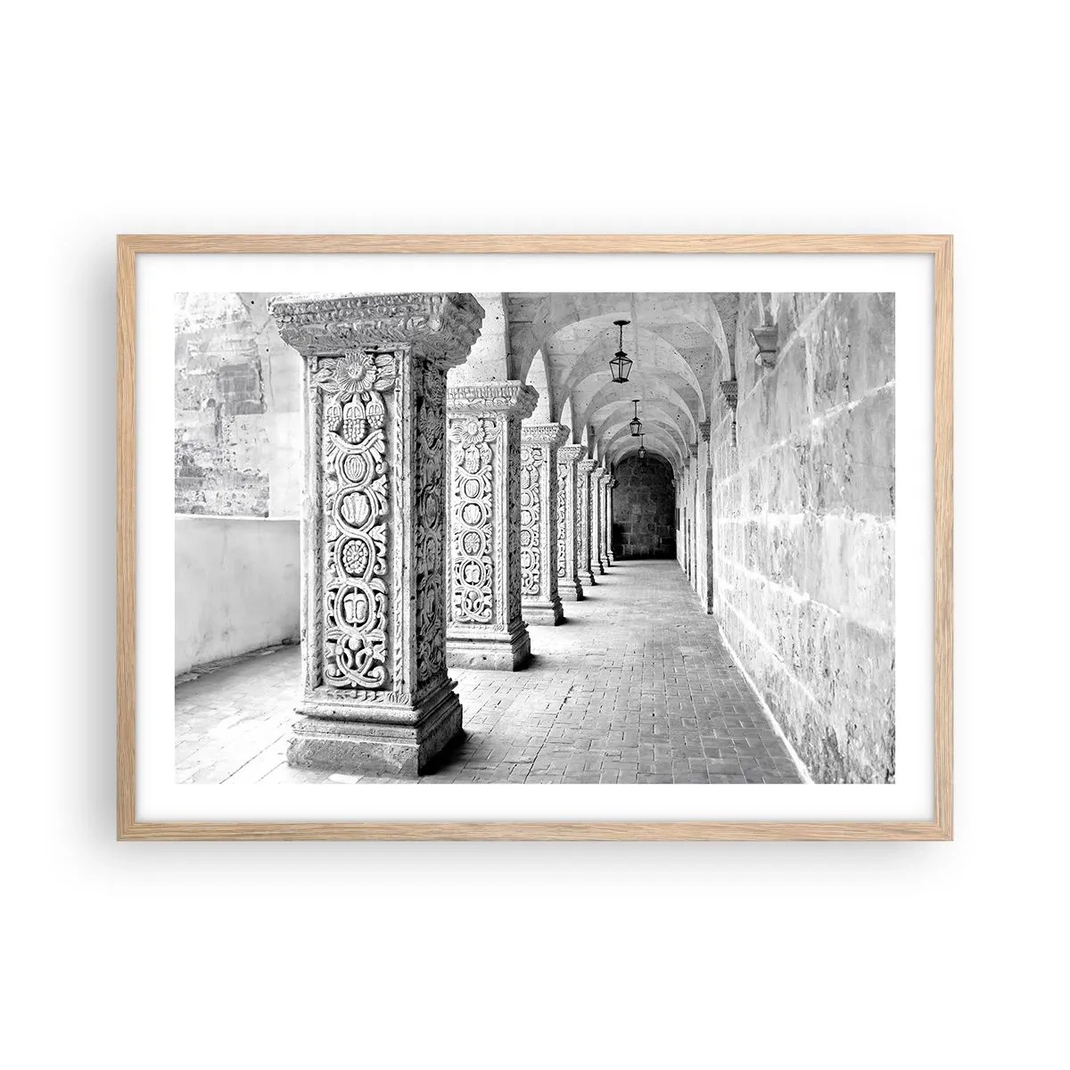 Poster in einem Rahmen aus heller Eiche - Und wo geht’s hin...? - 70x50 cm