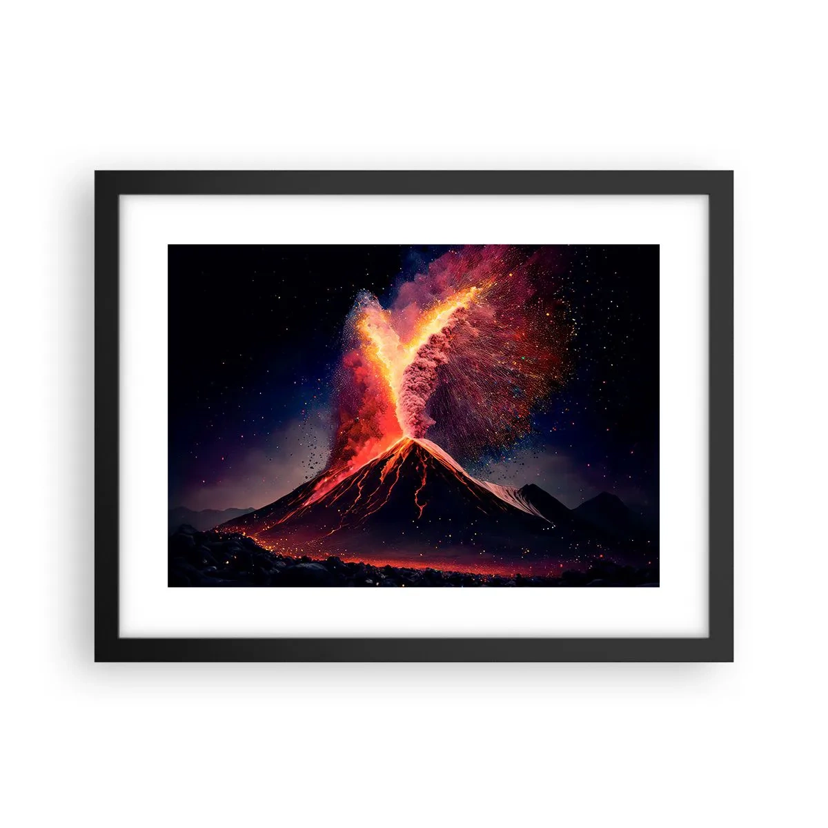 Poster in einem schwarzem Rahmen - Schönheit und Horror - 40x30 cm