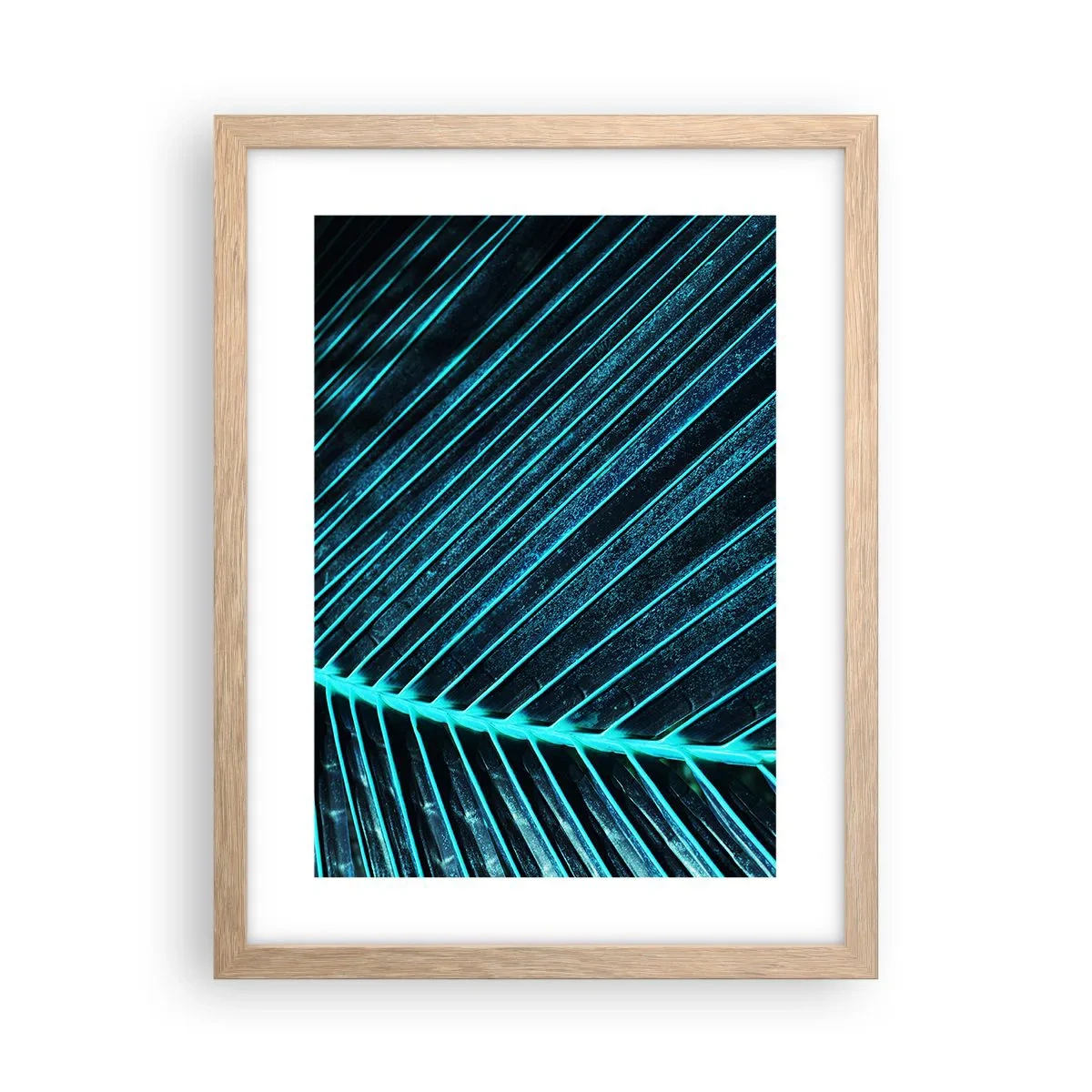 Poster in einem Rahmen aus heller Eiche - Grüne Textur - 30x40 cm