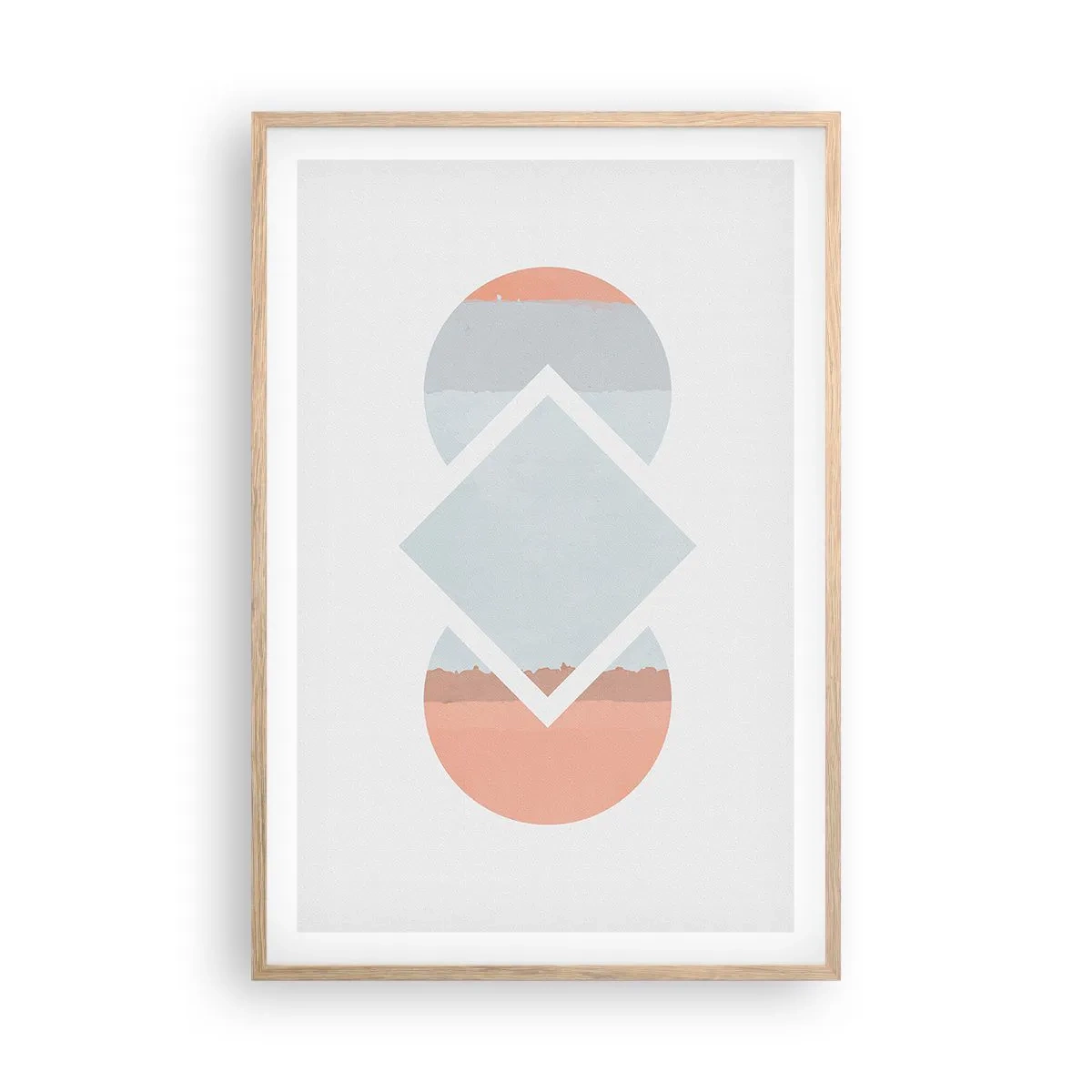 Poster in einem Rahmen aus heller Eiche - Die Situation ist klar - 61x91 cm