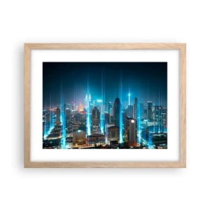 Poster in einem Rahmen aus heller Eiche - Auf Berliner Art gegen den Himmel - 40x30 cm