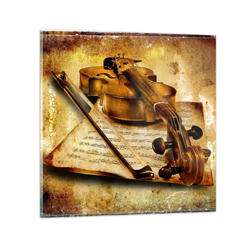 Glasbild - Bild auf glas - Ein Virtuose dringend benötigt - 30x30 cm