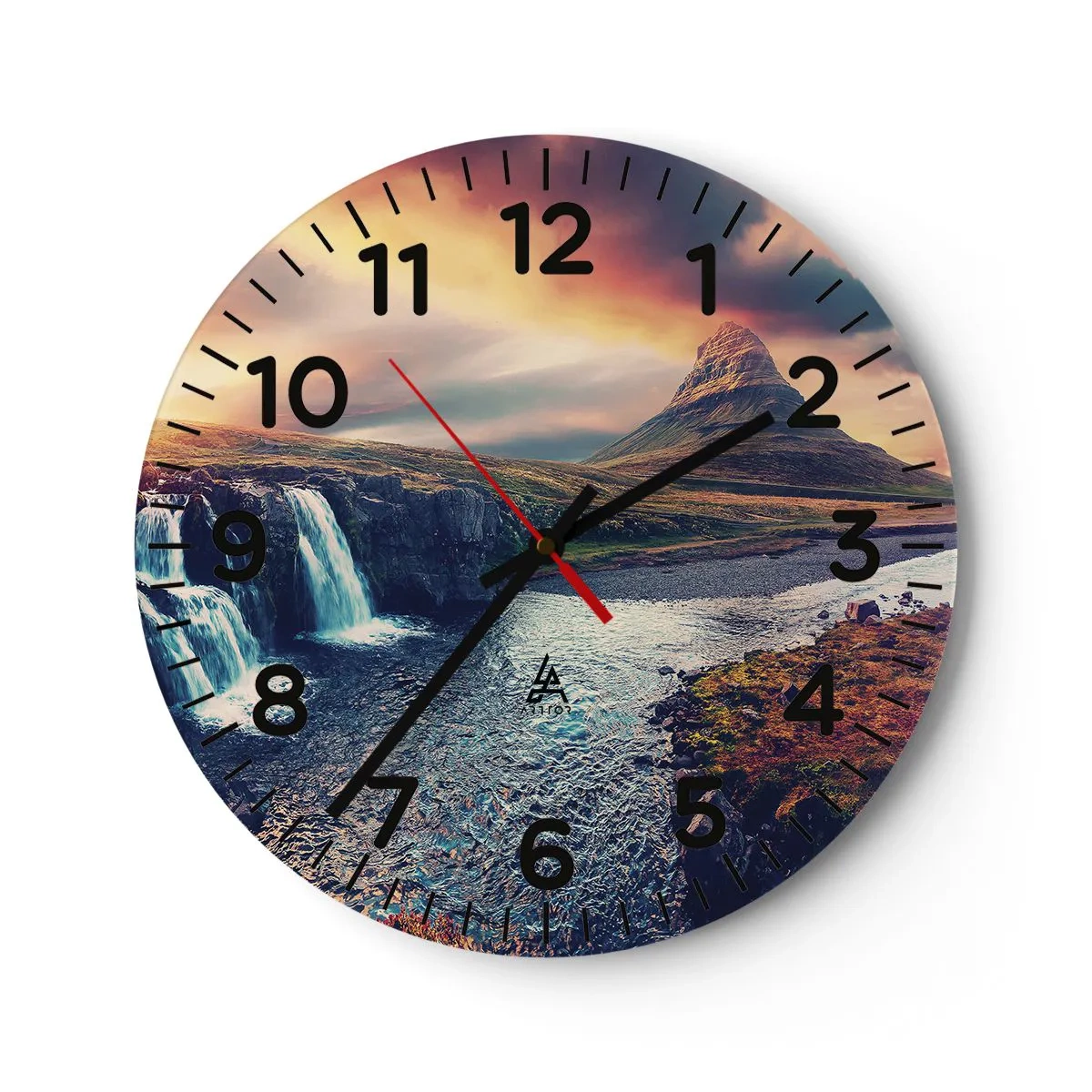 Wanduhr - Glasuhr - In der Majestät der Natur - 30x30 cm