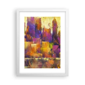 Poster in einem weißen Rahmen - Metropolitische Komposition - 30x40 cm