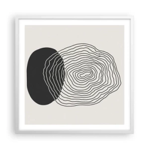 Poster in einem weißen Rahmen - Dauer und Schwingung - 60x60 cm