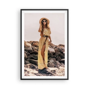 Poster in einem schwarzem Rahmen - Die Magie der Steine - 61x91 cm