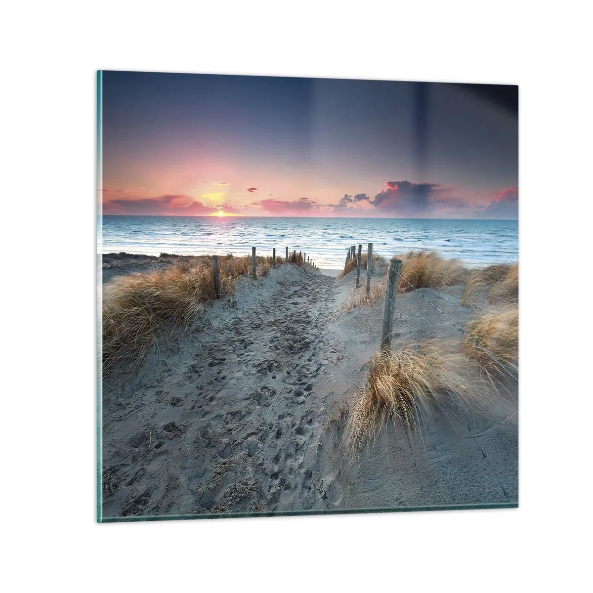 Glasbild - Bild auf glas - Du hast einen Regenbogen aus strahlendem Licht verschüttet ... - 60x60 cm