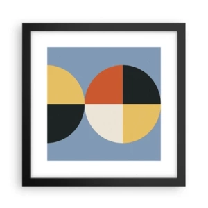 Poster in einem schwarzem Rahmen - Beobachte und zähle - 30x30 cm