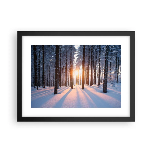 Poster in einem schwarzem Rahmen - Ganz klar schwarz auf weiß - 40x30 cm