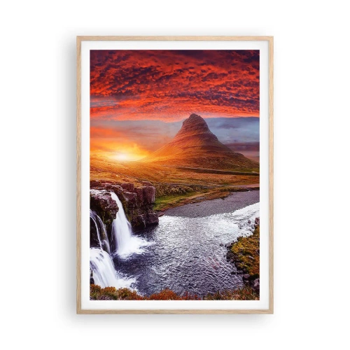 Poster in einem Rahmen aus heller Eiche - Ein Blick auf Mittelerde - 70x100 cm