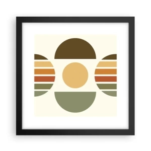 Poster in einem schwarzem Rahmen - In Erdtönen - 30x30 cm