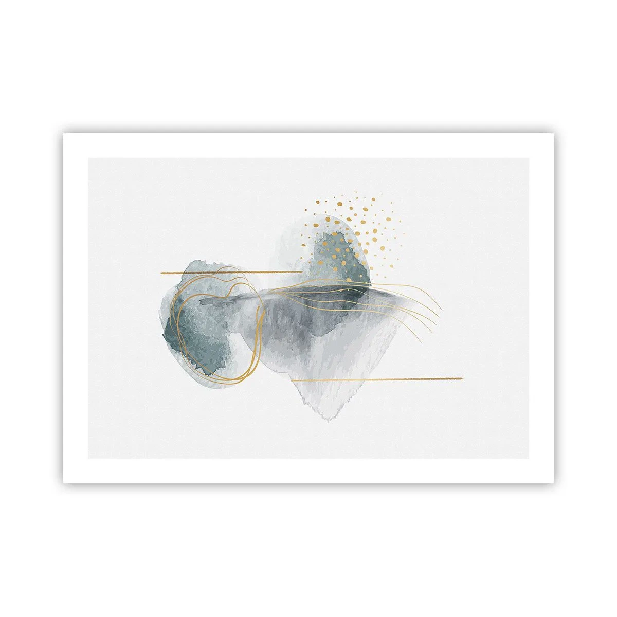 Poster - Über das Verhältnis von Grau und Gold - 70x50 cm