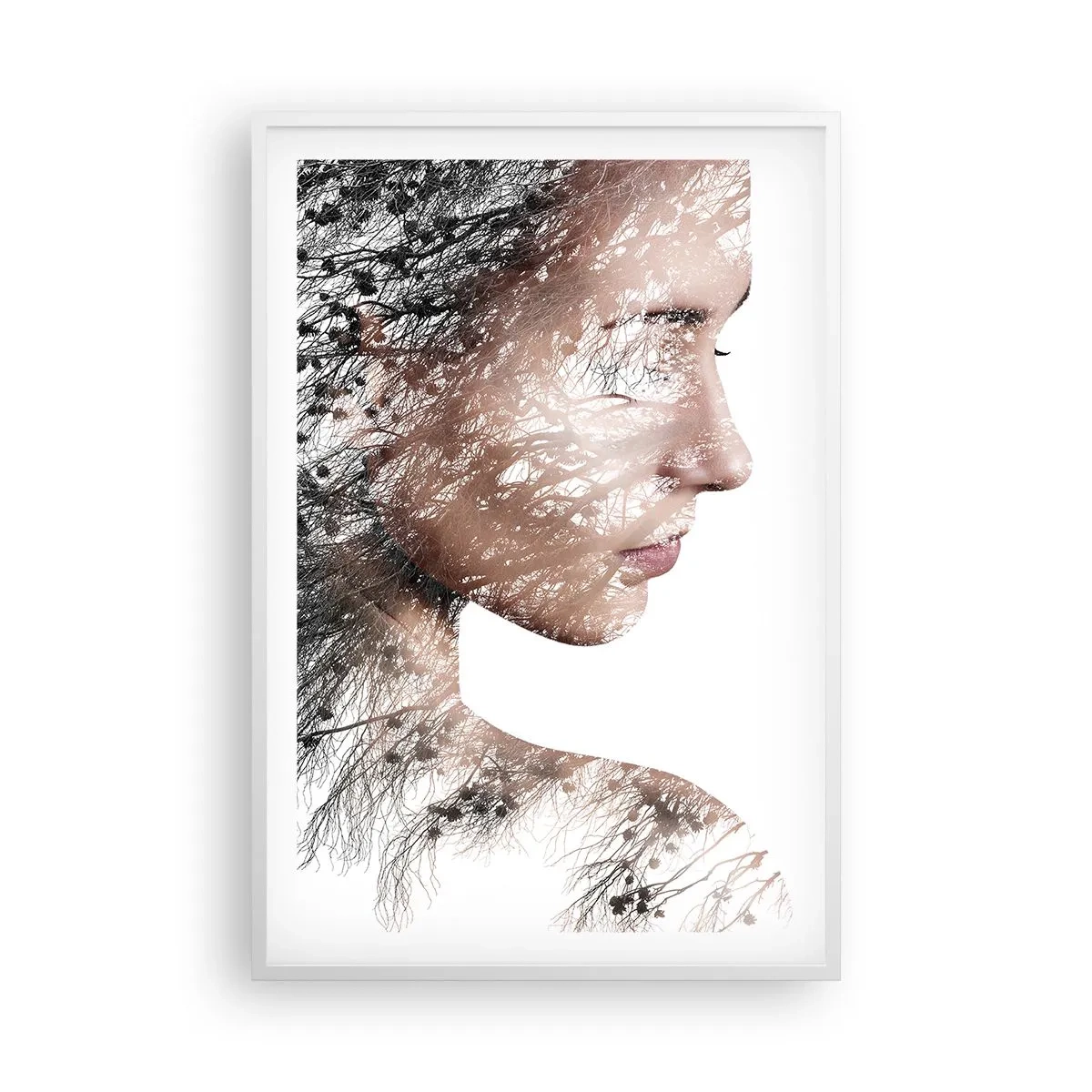 Poster in einem weißen Rahmen - Der Geist des Waldes - 61x91 cm