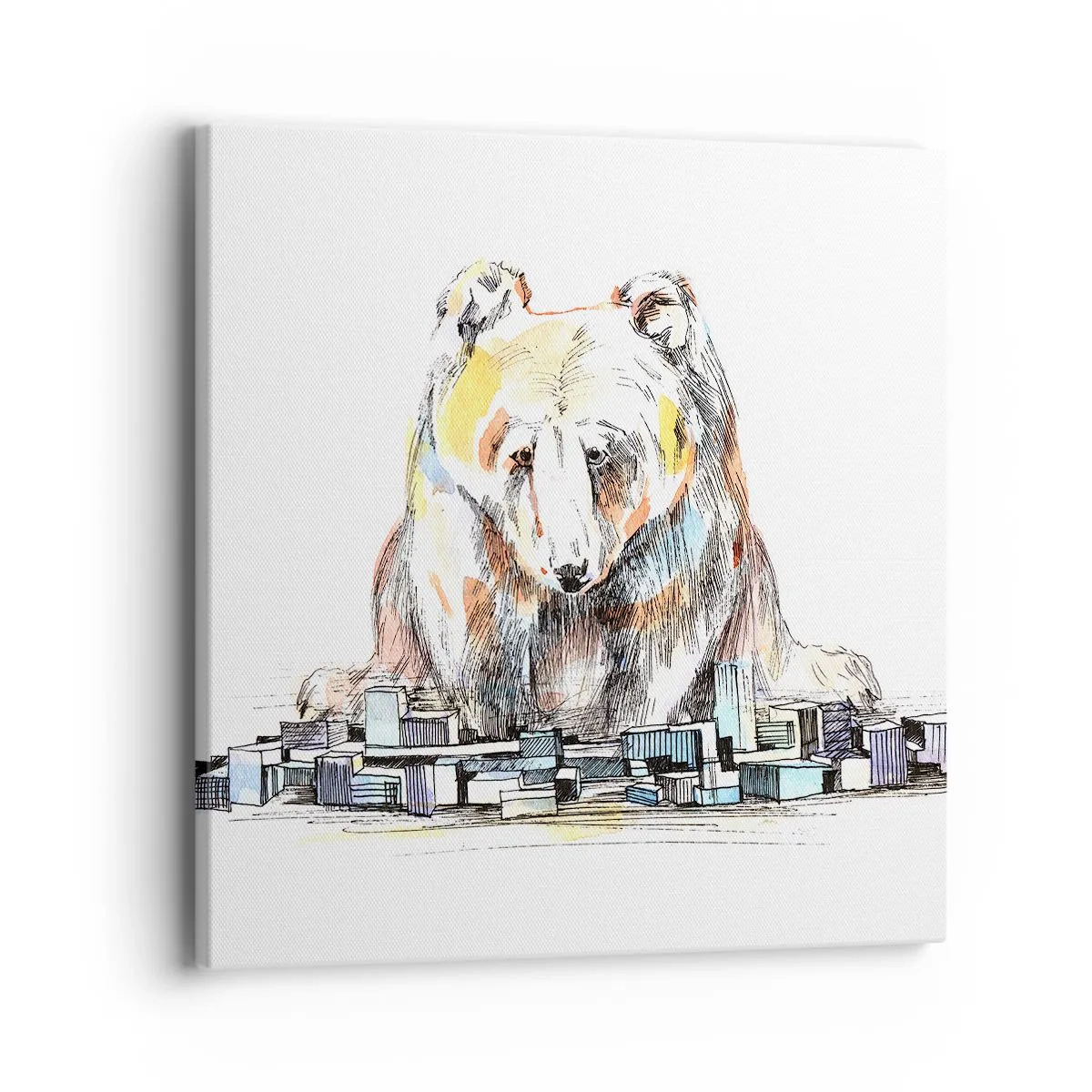 Bild auf Leinwand - Leinwandbild - Wie kann man so leben? - 40x40 cm