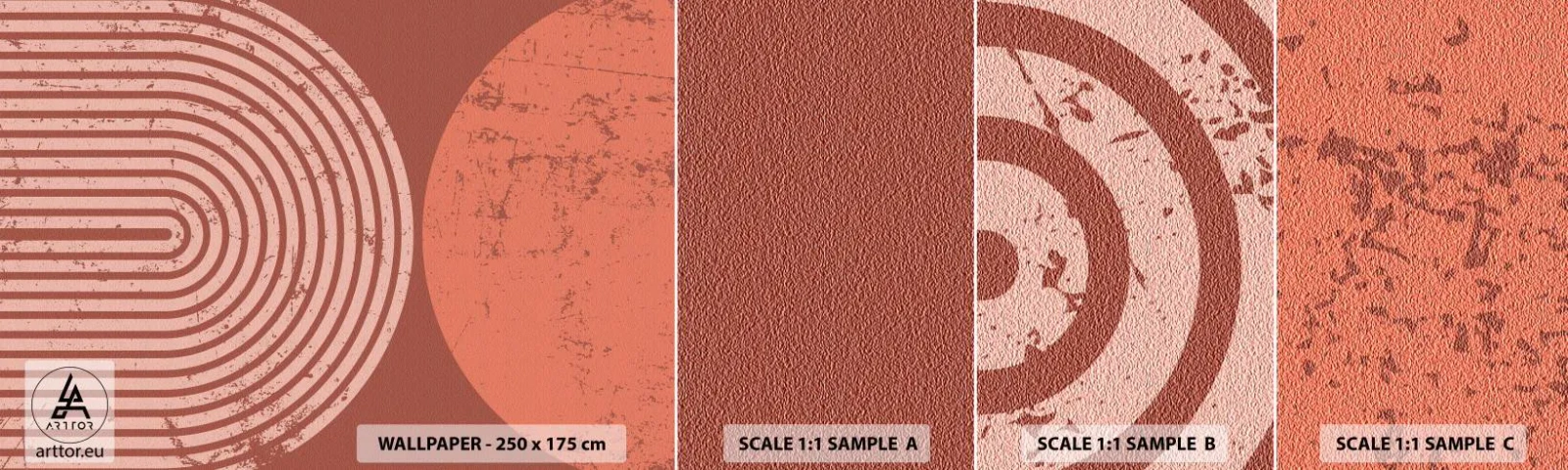 Fototapetenmuster Standard Eco - Enge Beziehung - Minimalismus, Modern, Abstraktion - 100x30 cm