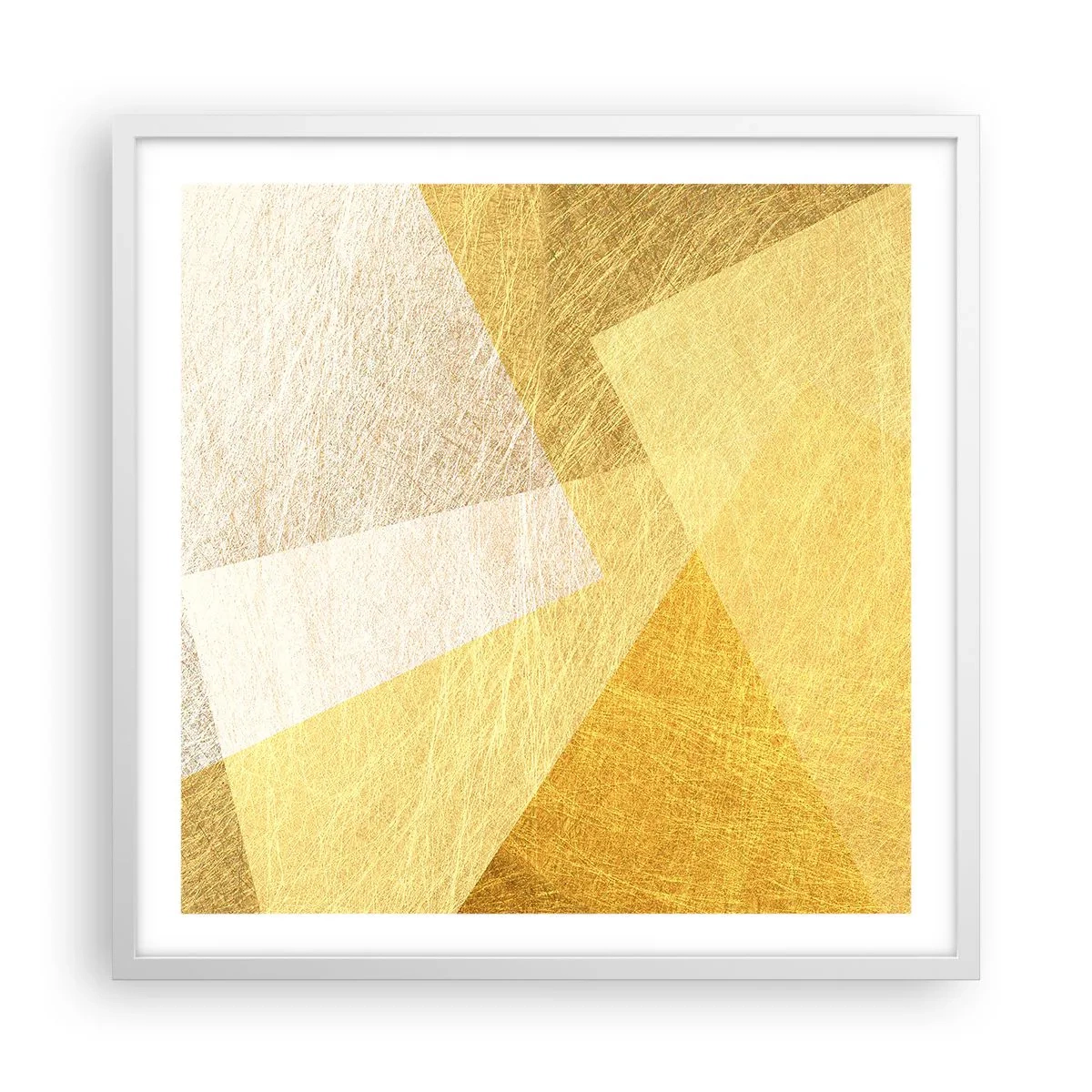 Poster in einem weißen Rahmen - Geometriewetter - 60x60 cm