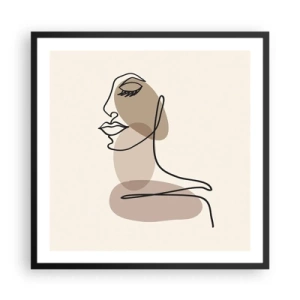 Poster in einem schwarzem Rahmen - Sich selbst zugehört - 60x60 cm