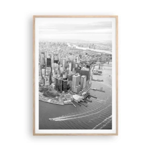 Poster in einem Rahmen aus heller Eiche - Und wie kann es man nicht lieben? - 70x100 cm