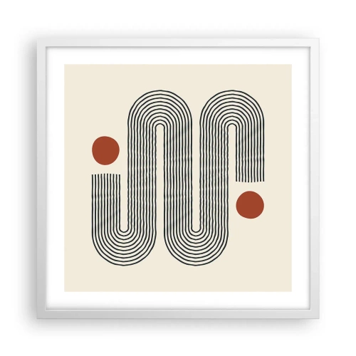 Poster in einem weißen Rahmen - Vom Anfang bis zum Ende - 50x50 cm