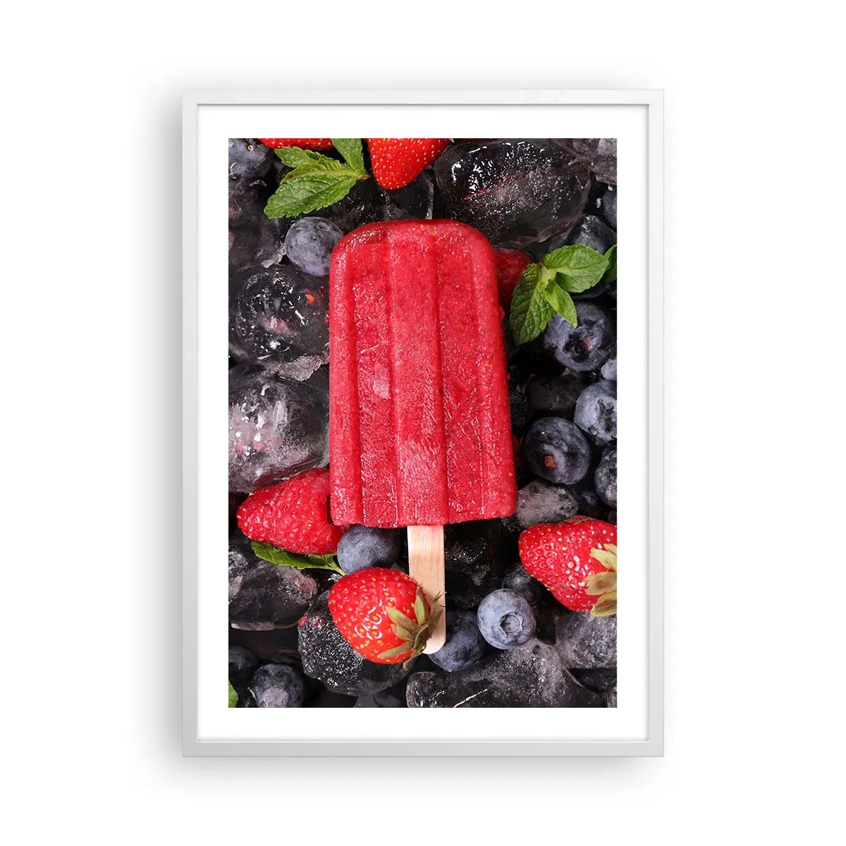 Poster in einem weißen Rahmen - So schmeckt der heiße Sommer - 50x70 cm