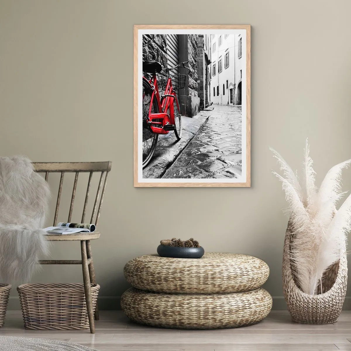 Poster in einem Rahmen aus heller Eiche - Wahre Schönheit wird nicht alt - 70x100 cm