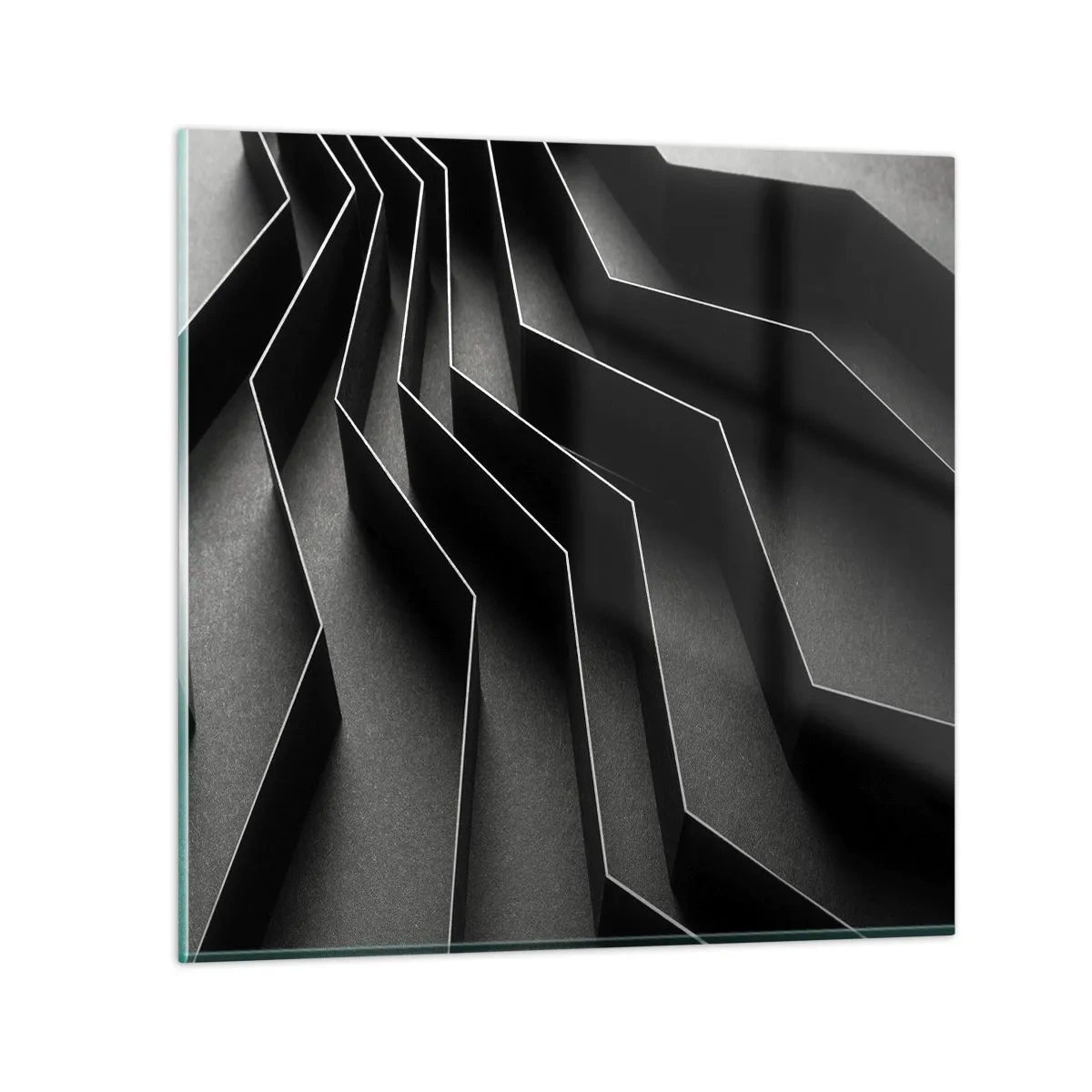 Glasbild - Bild auf glas - Räumliche Ordnung - 70x70 cm