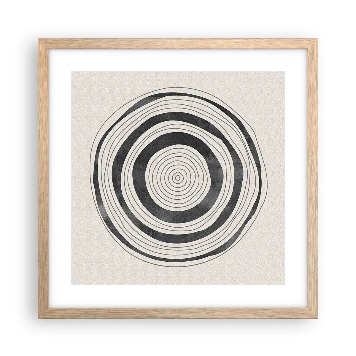 Poster in einem Rahmen aus heller Eiche - Wichtig ist, was dazwischen liegt - 40x40 cm