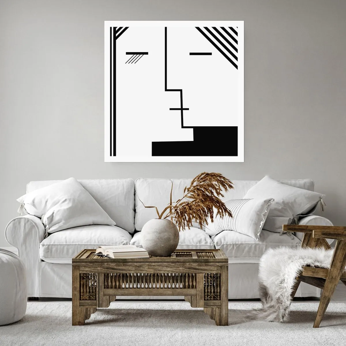 Poster - Einfach ein Kuss - 50x50 cm