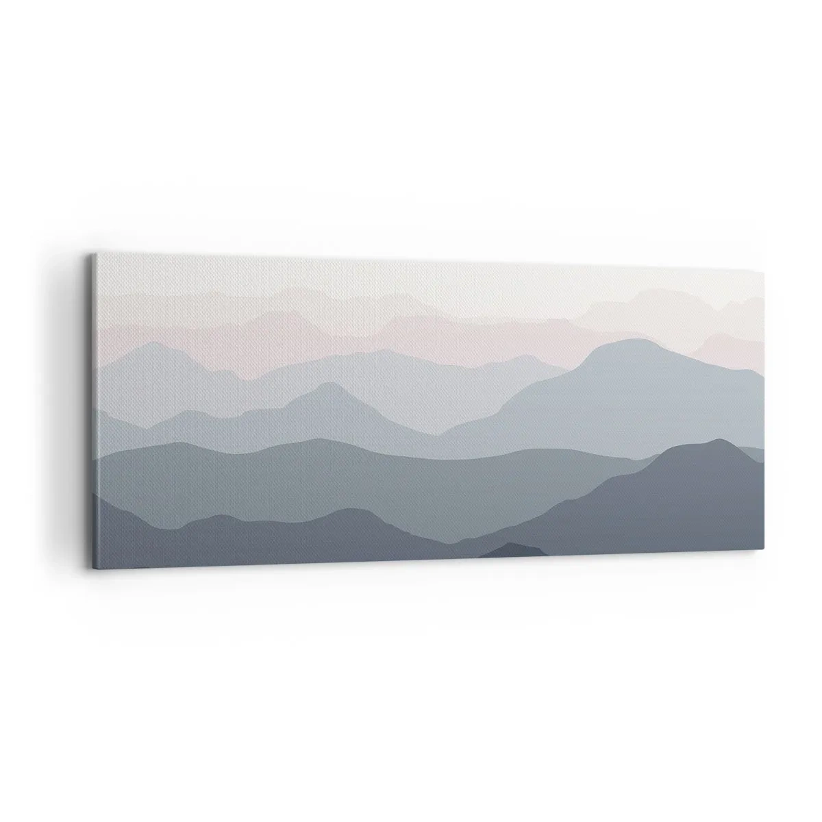 Bild auf Leinwand - Leinwandbild - Wellen der Berge - 100x40 cm