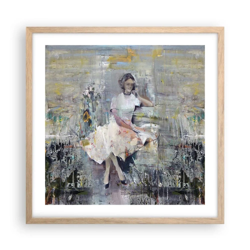 Poster in einem Rahmen aus heller Eiche - Klassisch und modern - 50x50 cm