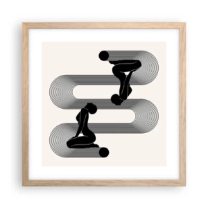 Poster in einem Rahmen aus heller Eiche - Sinnliche Symmetrie - 40x40 cm