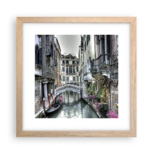 Poster in einem Rahmen aus heller Eiche - Seit Jahrhunderten in stiller Besinnung - 30x30 cm