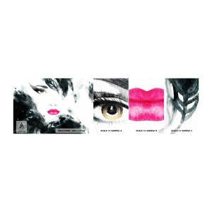 Fototapetenmuster Standard Eco - Beachtung! Femme fatale - Abstraktion, Das Gesicht einer Frau, Porträt einer Frau - 100x30 cm