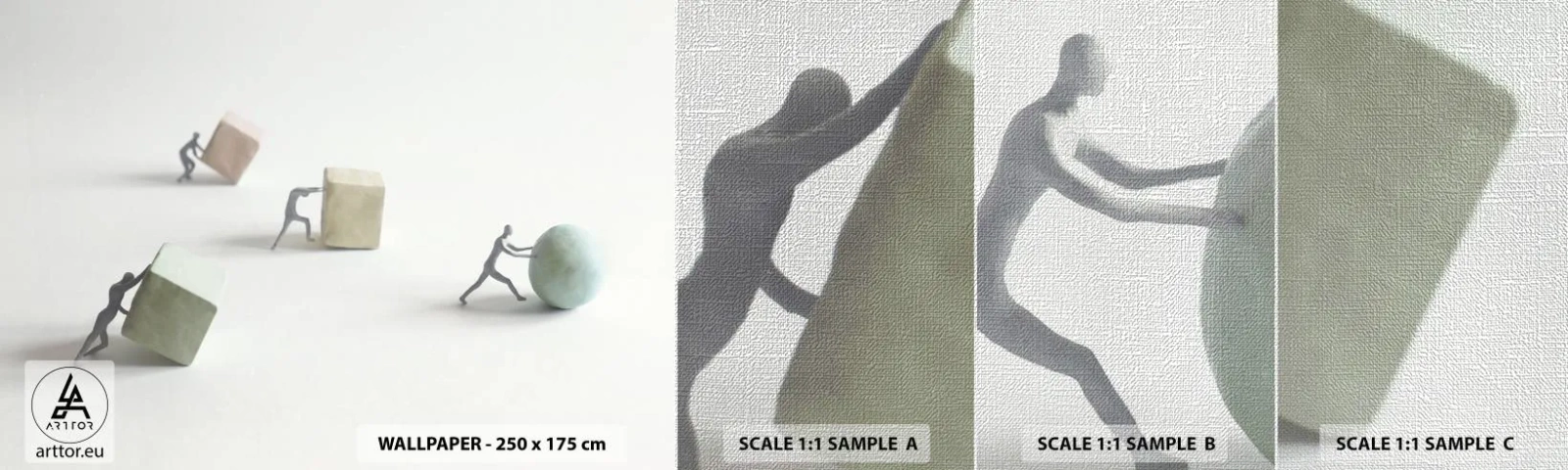 Fototapeten Muster Premium Canvas - Pures Leben - Abstraktion, Menschen, Arbeiten - 100x30 cm