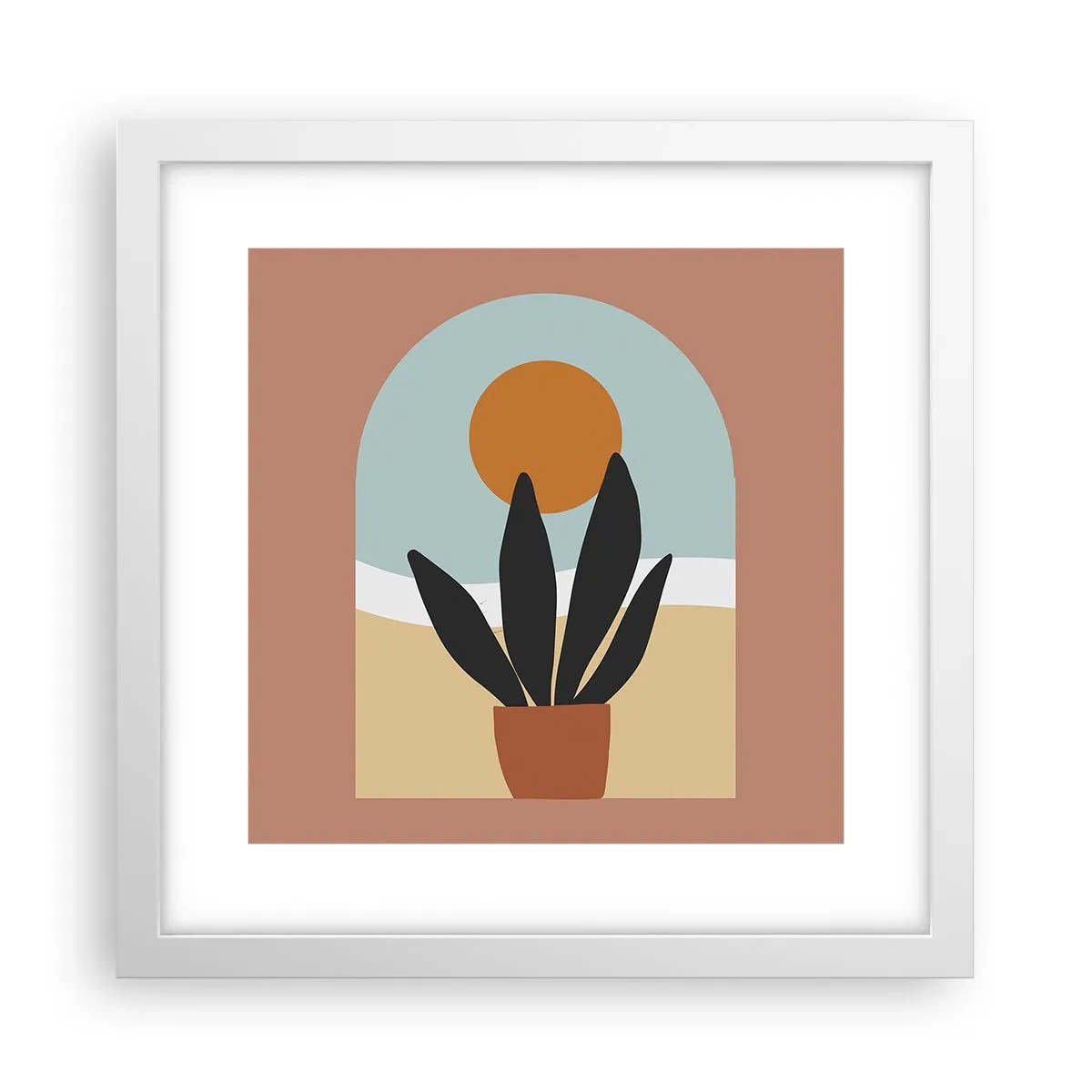 Poster in einem weißen Rahmen - Kleine Freuden - 30x30 cm