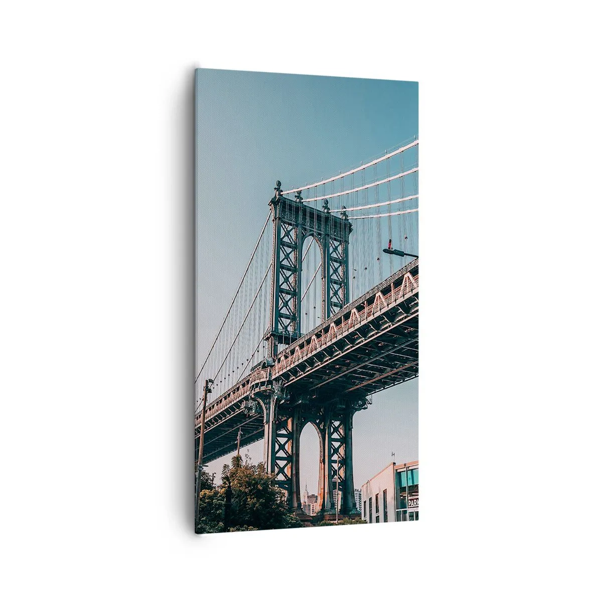 Bild auf Leinwand - Leinwandbild - Über den Wellen der Stadt - 65x120 cm