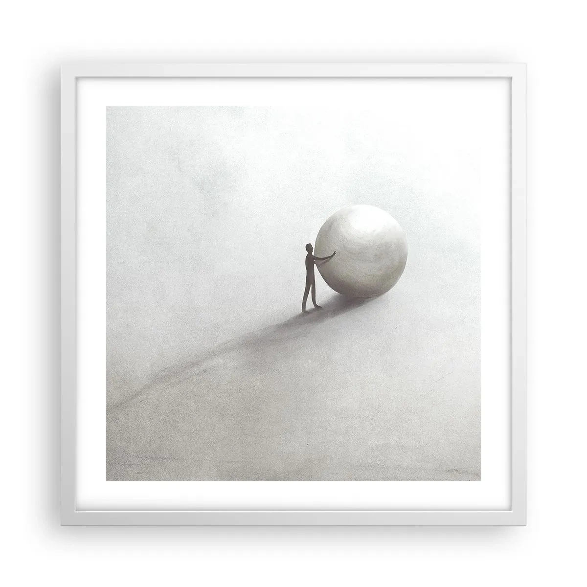 Poster in einem weißen Rahmen - Das Spiel des Lebens - 50x50 cm