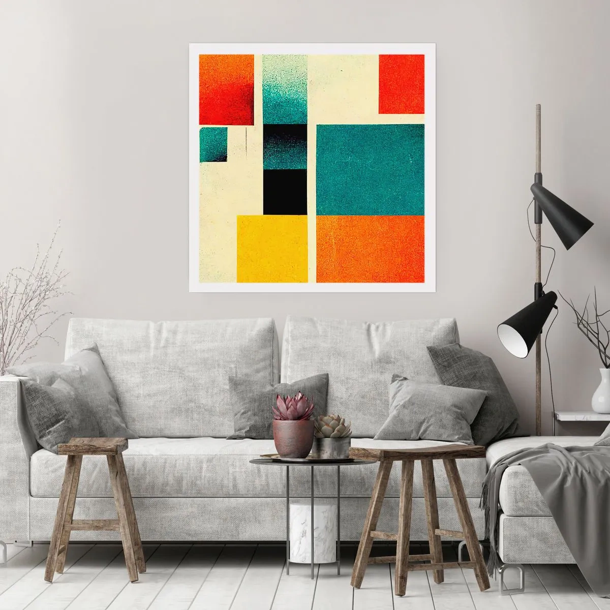 Poster - Geometrische Abstraktion – gute Energie - 30x30 cm