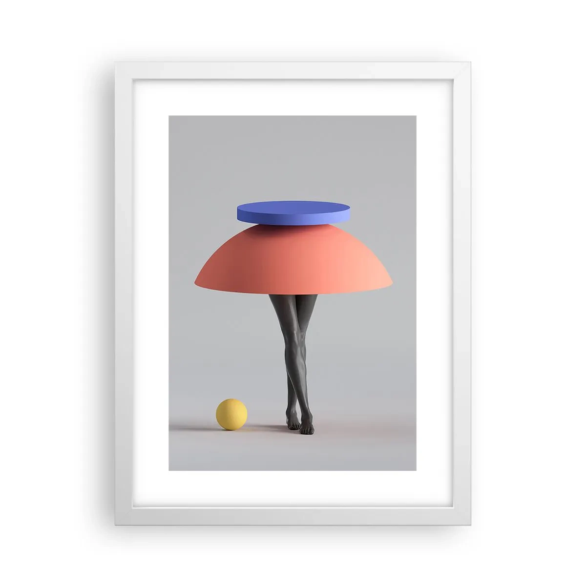 Poster in einem weißen Rahmen - Surrealistische Komposition - 30x40 cm