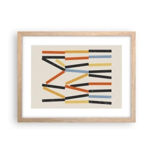 Poster in einem Rahmen aus heller Eiche - Komposition auf der Ebene - 40x30 cm