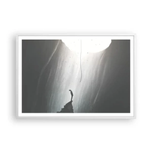 Poster in einem weißen Rahmen - Es gibt immer einen Ausweg - 100x70 cm