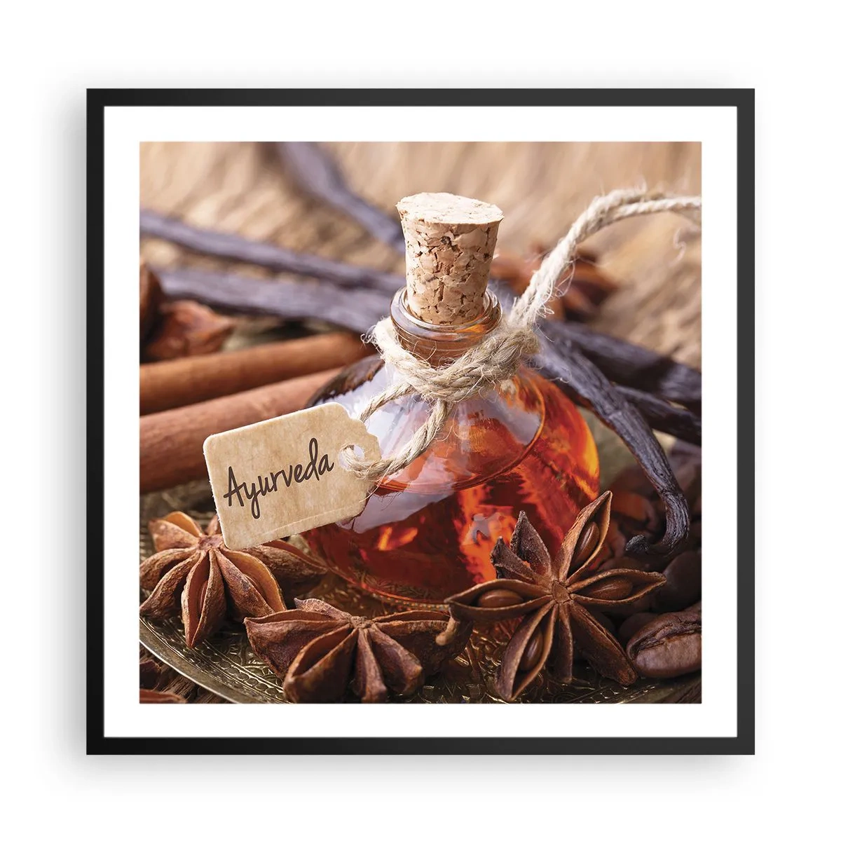 Poster in einem schwarzem Rahmen - Zur Einheit von Körper und Geist - 60x60 cm