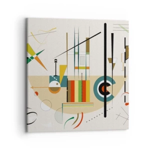 Bild auf Leinwand - Leinwandbild - Und die Welt lacht - 70x70 cm