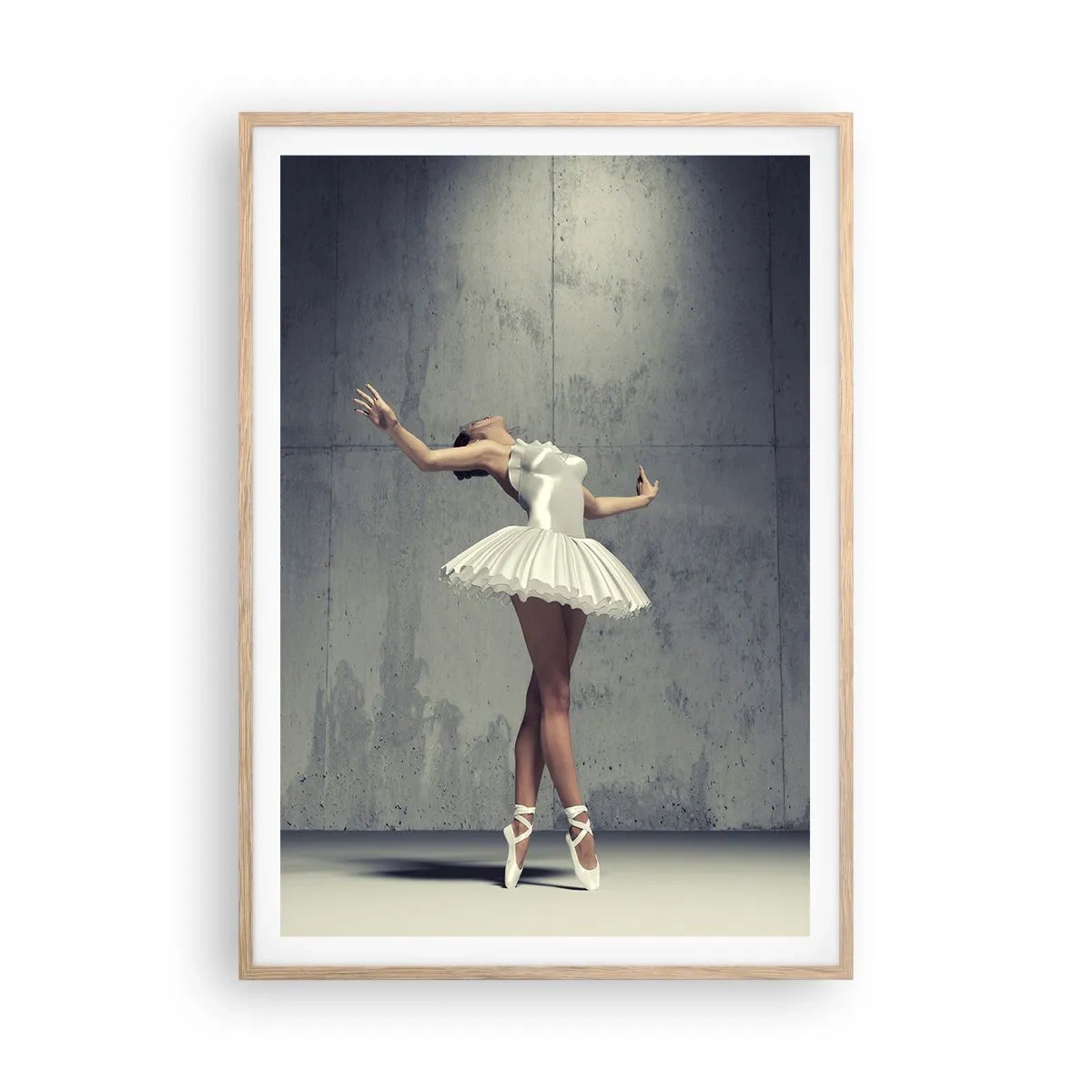 Poster in einem Rahmen aus heller Eiche - Leicht wie ein Vogel - 70x100 cm