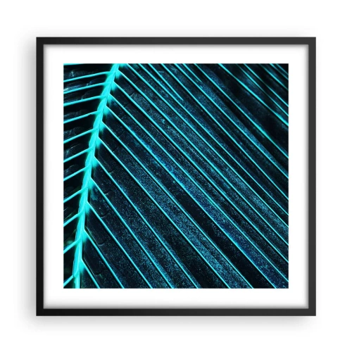 Poster in einem schwarzem Rahmen - Grüne Textur - 50x50 cm