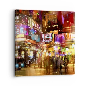 Bild auf Leinwand - Leinwandbild - In einem Lichtermeer - 30x30 cm