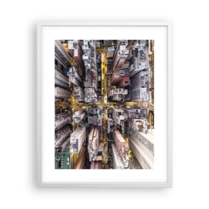 Poster in einem weißen Rahmen - Grüße aus Hongkong - 40x50 cm
