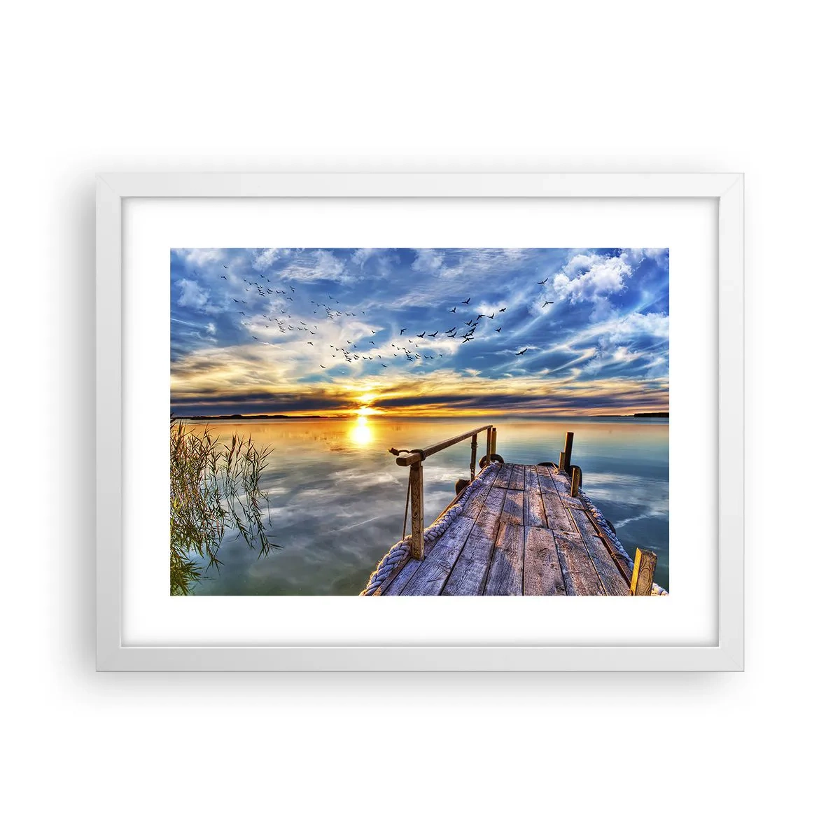 Poster in einem weißen Rahmen - Der Wind geht zur Ruhe - 40x30 cm