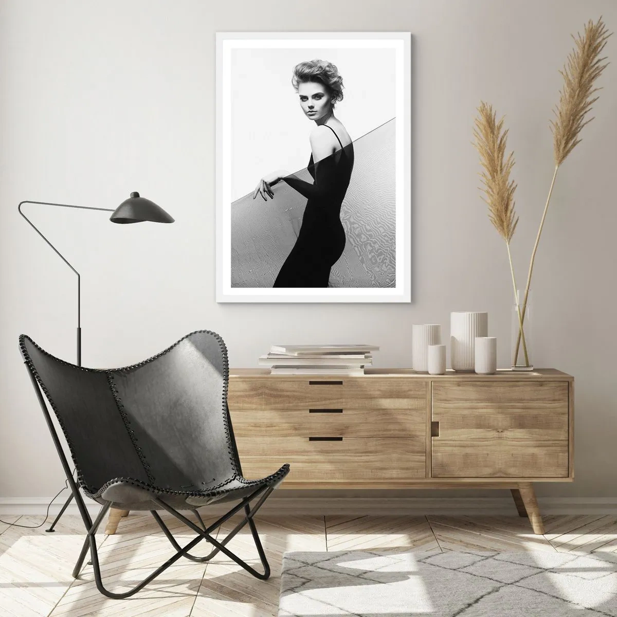 Poster in einem weißen Rahmen - Magnetischer Blick - 50x70 cm